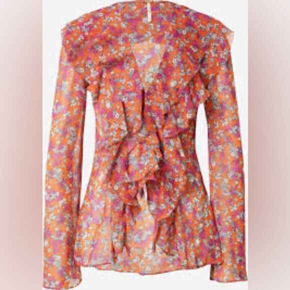 Free People Floral Sheer Nina Blouse - Picture 2 of 16